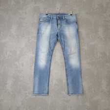 Diesel Thanaz Skinny Jeans Men 32 Blue Denim Slim Distressed Light Wash 5 Pocket