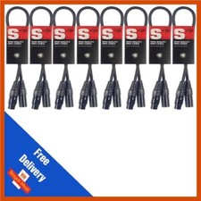 8 x Stagg 0.5M Black DMX