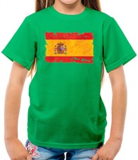 Spain Flag Grunge Flag Kids