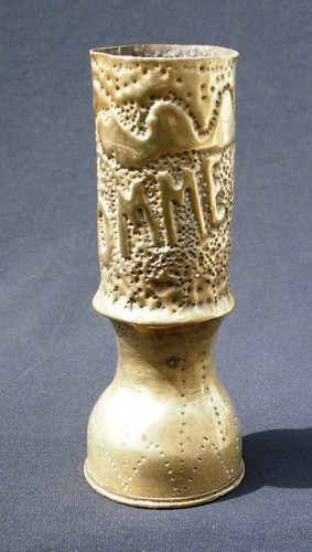 Ww1 french trench art shell - trench,