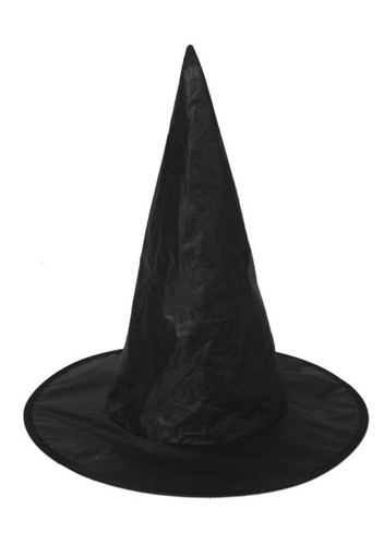 Black witch hat 38cm adult - hat,