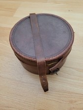 Vintage 1940s Brown Leather Collar Box