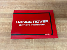 Range Rover Owners Handbook