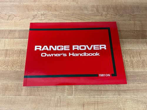 Range rover owners handbook - range,
