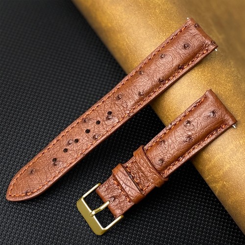 Ostrich leather watch strap - leather,