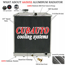 4 Row Radiator Aluminum For 1992-2000 Honda Civic EK EG CRX DEL SOL MT