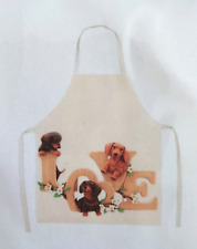 Adult Apron - Dog Design - Linen 66x55cms