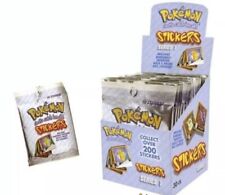 5 Mint Sealed Booster Packs - Vintage 1999 Pokemon Artbox Stickers - 5PACKS!