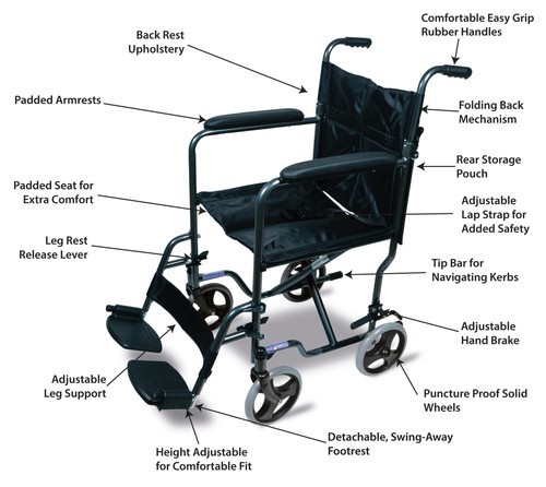 Aidapt steel compact transit - steel,