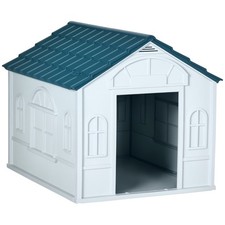 PawHut Weatherproof Dog House - Blue, Refurbished