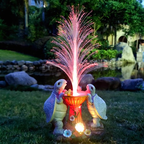 Solar turtle garden statue led - solar,
