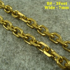 Brass Flat Curb/O Shape/Snake Chain Bag Wallet Chain Key Fob Pants Chians Crafts