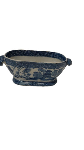 Antique blue willow - blue,