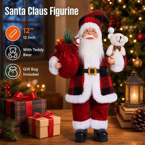 Xmas standing santa claus - 12'',