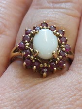 Gorgeous Vintage Ruby and Opal