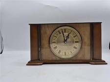 Matamec art deco style wood and onyx  mantle 