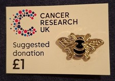 Cancer Research Silver Bee Pin