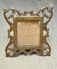ANTIQUE VINTAGE MINIATURE COPPER PHOTO FRAME