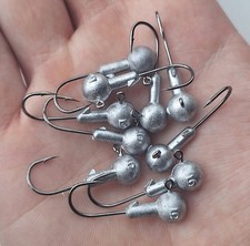 5g Jig Head Hooks Barbed x10