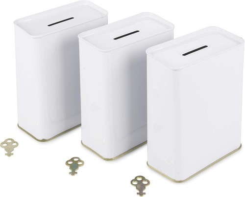 Pack white tin - of, 3