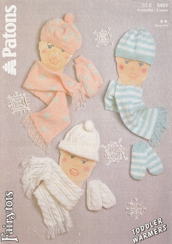 Children hat scarf mitts - children's,