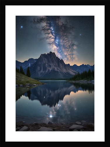 Intimate milky way framed wall - framed,
