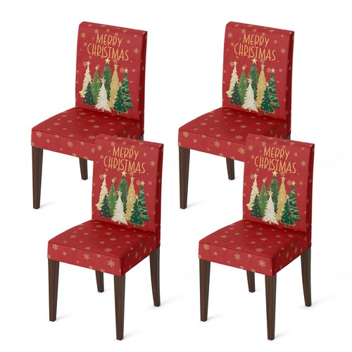 4pcs christmas dining red - christmas,