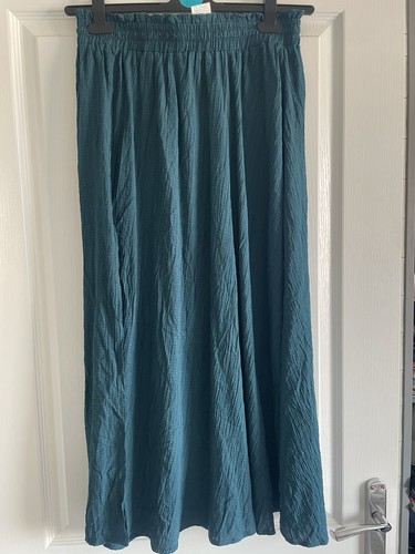 Teal maxi skirt - skirt, an