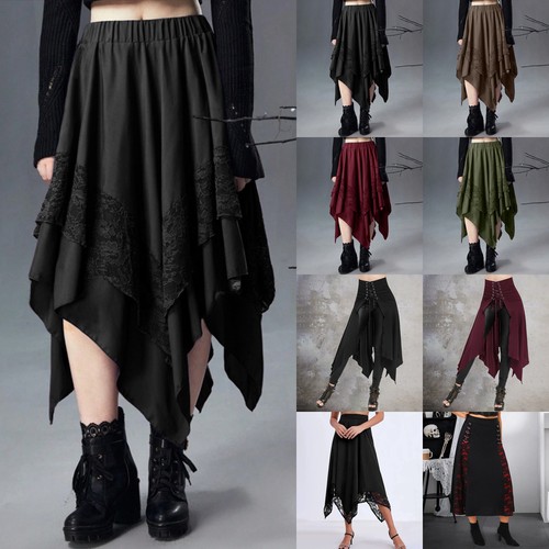 Women gothic vintage lace maxi - vintage,