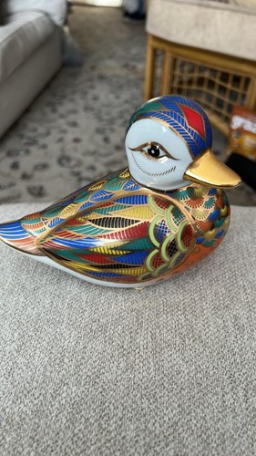 Colourful ceramic duck - ceramic,