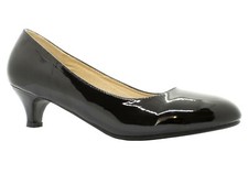 LADIES WOMENS LOW KITTEN HEEL
