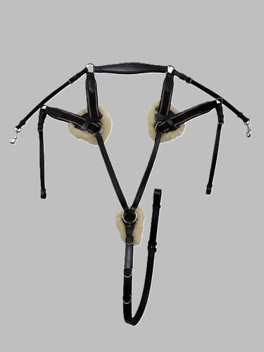 Point leather martingale - leather,