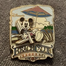 Disney Pin  Mickey Mouse Beach Club Resort Umbrella 2008 Walt Disney World