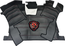 SCANIA R SERIES NEXT GEN SET OF FLOOR MATS DASH MAT SMOOTH WITH EMBROIDERY BLACK