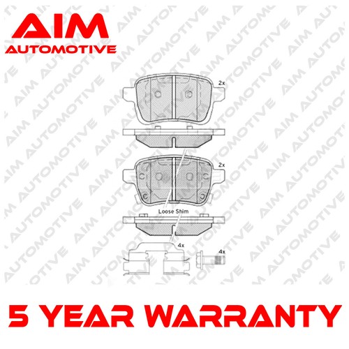 Brake pads set - rear, aim