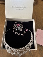 Stunning Twilight Designs Tiara & Hair Clip With Box Etc Used Once