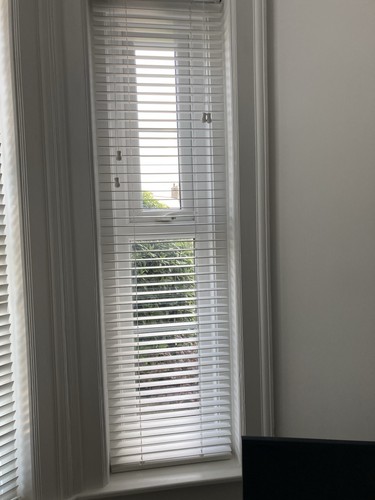 White wooden venetian - venetian, blinds