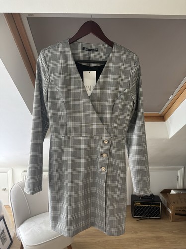 Zara blazer dress houndstooth - zara,