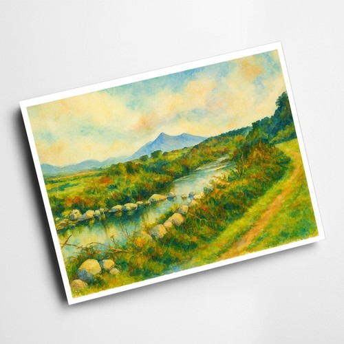 Print kilkeel river - a6,