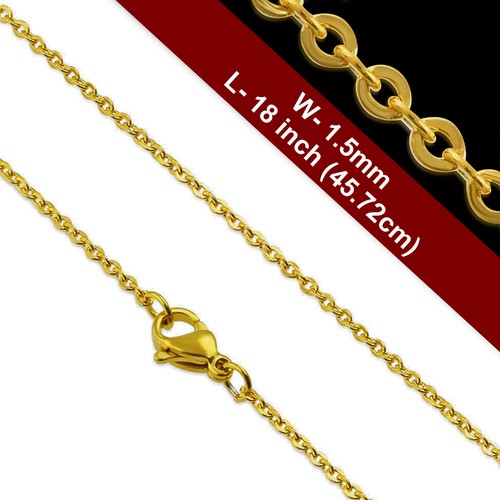 Gold stainless steel oval link - steel,