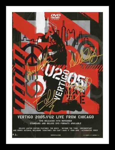 Entire band autographed - u2,