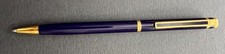 Vintage Elegance Ballpoint Pen Blue Lacquer with Gold Trim | Schmidt Refill