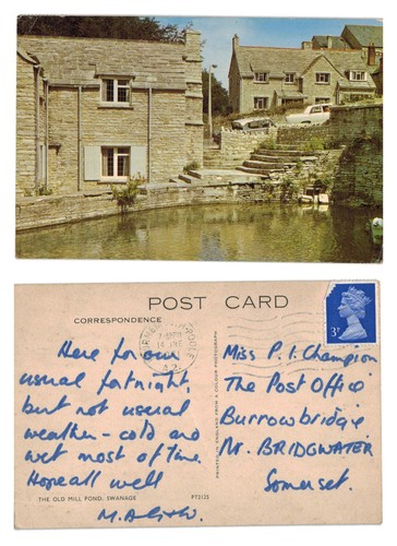 Postcard the old mill - old,