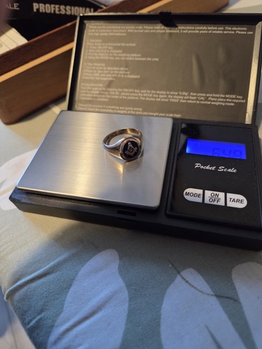 9ct masonic swivel - ring,, size