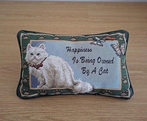 Vintage small tapestry cushion