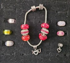 Vintage Rhonda Sutton 925 Silver Charm Bracelet With 13 Charms