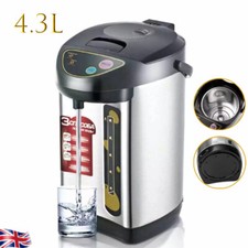 4.3L Hot Water Dispenser 304 Stainless Steel 3 Temp Settings Auto Shut-off LED