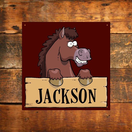Stable door name - door, plate