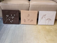 Set Of 3 Canvas Wall Art - Floral