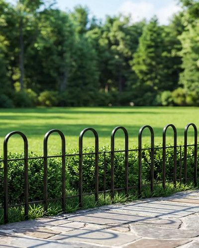 Metal garden fence - garden,